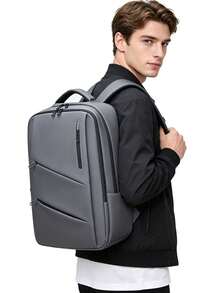 1pc Large Capacity Multifunctional Business Backpack With Luggage Strap And Multiple Compartment Storage, Suitable For Business And Commuting - Multicolor - View 8