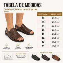 Chinelo Masculino Sandalia De Couro Casual Com Forro Macio Palmilha Espumada Confortavel Sola De Borracha Estilo Moderno Moda Praia E Passeio - Preto - Visão 10