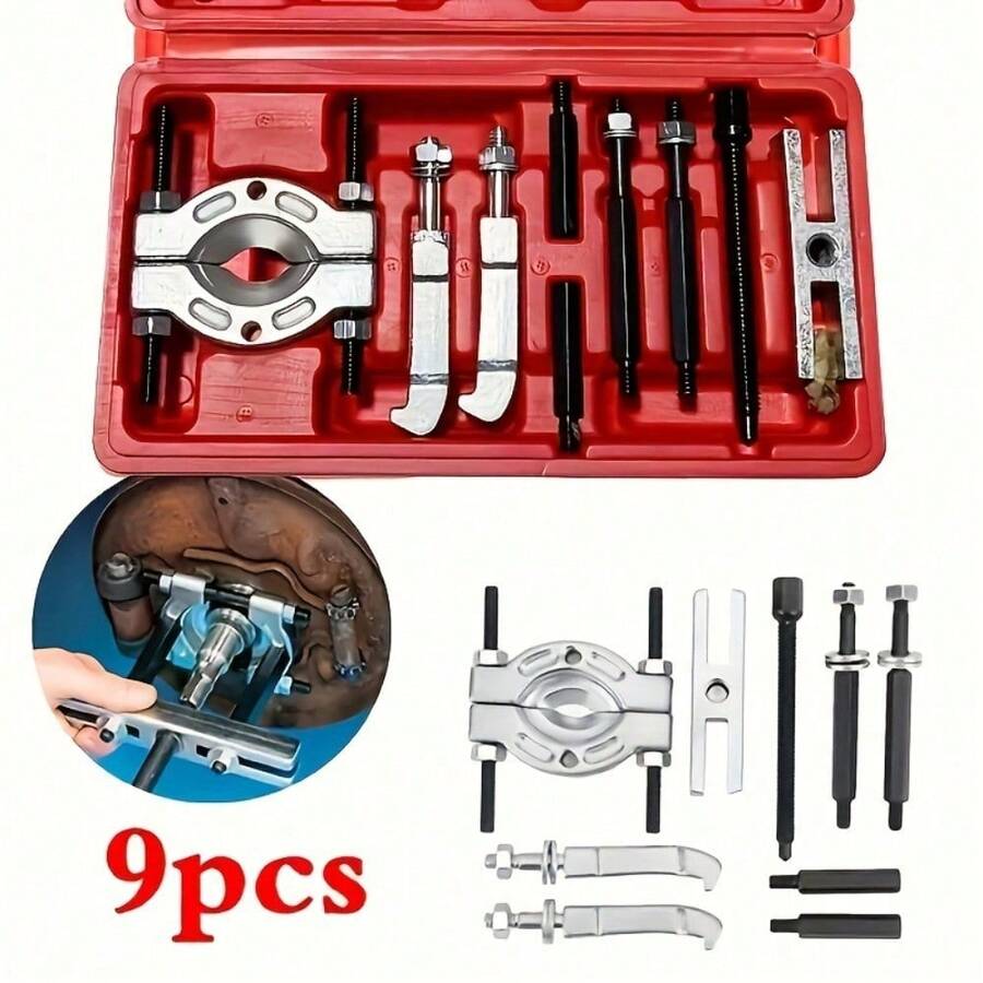 9pcs Bearing Separator Tool Set, Heavy Duty Bearing Puller Kit, Suitable For Engine And Transmission Repair, Universal Precision Automotive Tools - Motorcycle Bearing Puller Kit - View 1