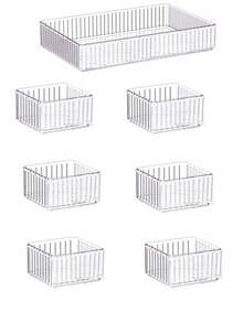 12/10/7/5/4pcs Acrylic PET Cosmetic Storage Set, Multiple Sizes Available, Suitable For Vanity And Wardrobe, Perfect For Organizing Cosmetics And Skincare Products - Storage Box - View 8