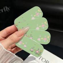 1pc Cartoon Grass Flower Adhesive Makeup Mirror Phone Stand Foldable Mirror Binge-Watching Stand Niche Minimalist New Style - Multicolor - View 4