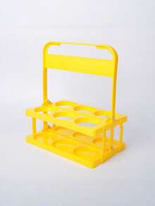 Foldable Plastic 6-Pack Beer & Beverage Carrier - Portable, Lightweight, Sturdy, With Handle, Suitable For Canned & Bottled Beverages (Coffee, Tea, Milk, Etc.); Perfect For Daily Use, Parties, Beer Festivals & Picnics - Multicolor - View 6
