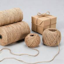 2mm 100m 天然黃麻繩 蝴蝶結手工 DIY 婚禮禮品包裝園藝縫紉派對手工裝飾配件 - 黃麻色 - 查看 12