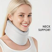 RPPR 1 Pc- Adjustable Double Layered Breathable Neck Brace Cervical Collar, Soft Foam Wraps With Detachable Wash Cover, Comfortable Neck Support Brace For Night Time, Daily Life, Travel, Driving, Grey- For Neck Circumference:30-40cm/ 7.8-15.7in - Light Grey - View 7