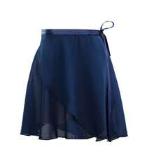 1pc Women's Chiffon Ballet Wrap Skirt, Adjustable Tie Sheer Flowy Mini Skirt, Single Layer Wrap Skirt, Suitable For Dance Performance, Gym Workout, Ballet Style Daily Layering - Multicolor - View 13