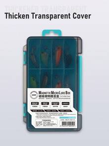 Kotak Perlengkapan Pancing Magnetik KINGDOM 12 Kompartemen dengan Sekat yang Dapat Diatur, Kotak Penyimpanan Umpan dan Kait Pancing dengan Penutup Magnet Terintegrasi untuk Kait Pancing, Umpan, dan Aksesoris - MultiWarna - View 8