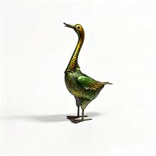 1pc Outdoor Solar Powered Garden Statue Light, 3D Cute Duck Statue Lamp, Creative Design Iron Material, Beautiful Rust-Proof Durable, Backyard, Bistro, Cafe Style, Camping Light Garden/Yard Lawn Decor, Perfect For Patio, Lawn, All Seasons - Duck Statue Lamp - View 3