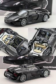 1:64 Hobby TH Porsche 918 Spyder Officially Licensed Zinc Alloy Die-Cast Car Model, Detachable Carbon Fiber Rear Cover, Fine Paint Finish, Highly Detailed Interior, Sturdy Construction, Halloween Christmas Birthday Gift - Multicolor - View 8