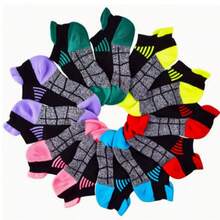 1/5/6/10 Pairs Women's Spring/Summer Compression Sports Socks - Low-Cut, Shock-Absorbing, Breathable, Moisture-Wicking, Arch Support, Suitable For Running, Cycling, Hiking And Outdoor Activities, Random Color - Multicolor - View 4