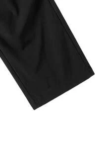 Women's Casual Sports Cargo Pants, Multi-Functional Athletic Long Pants, Suitable For Running, Cycling, Ball Sports, Gym Workouts - Black - View 6