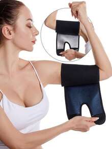 4pcs/Set Unisex Sauna Arm Shaping Bands For Sports Training And Fitness Sweat-Inducing Arm Sleeves With Silver Sauna Coating Inside, Gym Accessories - Multicolor - View 2