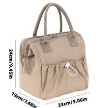 Large Capacity Lunch Tote Bag With Built-In Insulated Liner, Lunch Bag For Office, Students, Picnic, Travel, Camping, Back To School Essential - Multicolor - View 3