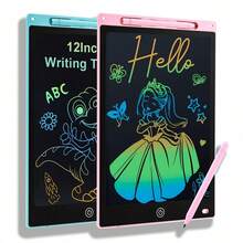 1pc 12-Inch Colorful LCD Writing Tablet, Doodle Drawing Board, Home Message Board, Multi-Functional Office Stationery - Multicolor - View 2