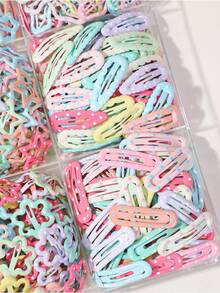 30/20/10pcs Girls Multi-Color Bangs Clips BB Clips Bow Hair Clips Hair Accessories High Elasticity Durable Non-Damaging Hair Ties Hair Bands Sweet Versatile Small Rubber Bands For Daily Use - Multicolor - View 5