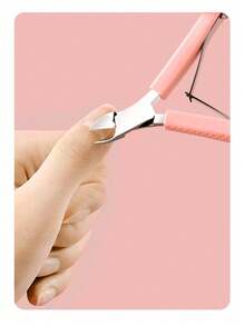 3/2/1 Nail Clipper Set, Salon Exclusive, Nail Scissors, Cuticle Scissors, Non-Slip Handle, Stainless Steel Cuticle Cutter, Nail Care Tool Set, Stainless Steel Nail Clippers, Nail Care Set, Cuticle Remover Set, Nail Cuticle Pusher, Manicure And Pedicure Set - Pink - View 5