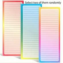 Magnetic Refrigerator Notepad, 100 Sheets Per Pad, Gradient Color Shopping List Refrigerator Notepad, To-Do List Memo, Shopping List, Reminder, 8 X 3 Inches - one-size - View 12