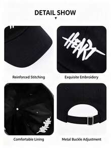 1 buah Topi Baseball Unisex Aneka Warna, Topi Pelindung Matahari Mahkota Dalam Lembut dengan Bordir Huruf, Perlindungan UV untuk Aktivitas Luar Ruangan Kasual Sepanjang Musim - A - View 6