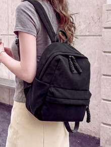 Vintage Backpack New Fashion Versatile Casual Travel Bag Large Capacity Lightweight Student School Bag, Multiple Colors Available To Meet Different Outfit Style Needs. Scientific And Rational Internal Space, Main Compartment With Multi-Layer Zipper Pockets, Easily Accommodating Books, Tablets And Daily Travel Essentials. - Multicolor - View 9