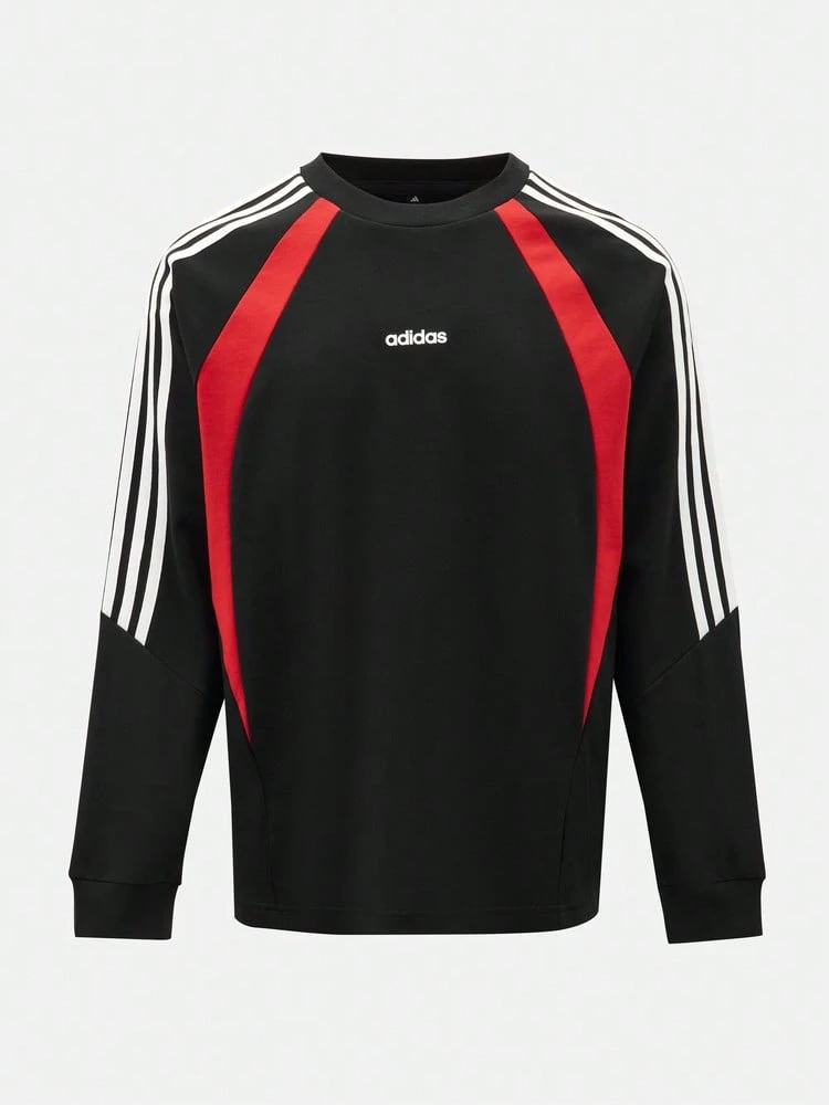 Adidas Unisex U 3S KT LS Long Sleeve Knit Collarless T-Shirt TKZ2930 - Black - View 1