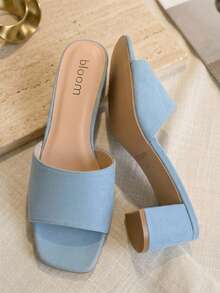 Women Heeled Sandals - Dusty Blue - View 3