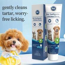 PC Petclear Pet Toothpaste, 2 Flavors Available: Chicken And Milk, Uses Pet-Favorite Chicken Flavor To Reduce Pet Resistance To Brushing, Making The Brushing Process Smoother And Solving The Difficulty For Pet Owners To Brush Their Pets' Teeth - Blue and White - View 4
