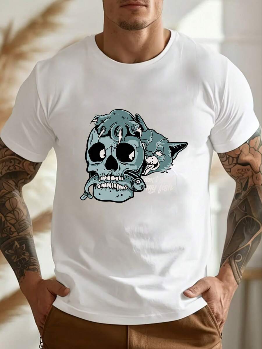 Men T-Shirts - 白色 - 查看 1
