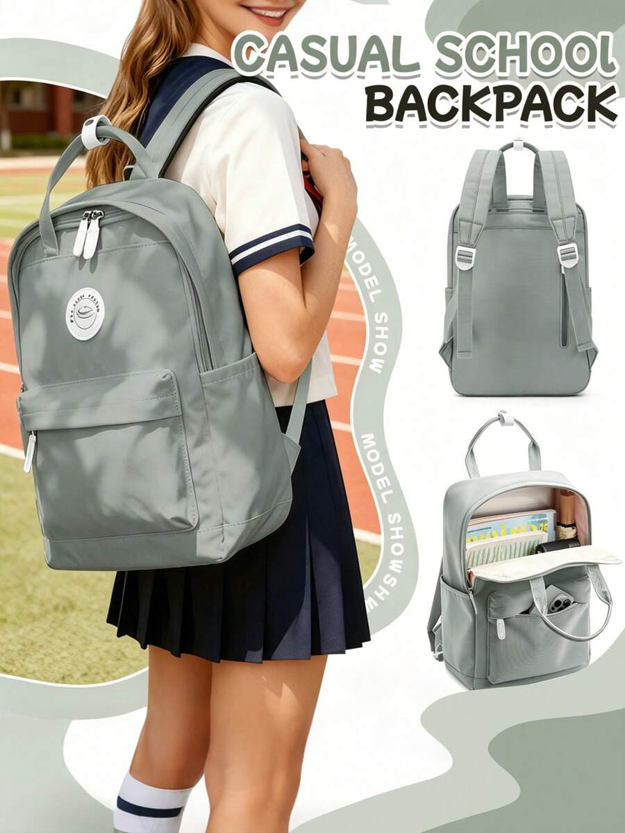 Fashionable 14-Inch Women's Laptop Backpack, 28L Large Capacity College Backpack, Multi-Pocket Design, Waterproof Lightweight Casual Daily Use Bag, Durable Student School Bag, Casual Student Backpack, Unisex For Teens, Large Capacity Laptop Backpack, Unisex, 15.6-Inch Laptop Bag, Multi-Pocket Design, Fashionable Multi-Compartment, Casual Daily Use Bag, Fashionable Computer College Backpack, Waterproof Practical Laptop Backpack, Suitable For 14-15.6-Inch Laptops