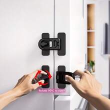 5pcs Multi-Function Safety Locks, No Drilling Design, Easy Installation, Suitable For Cabinets, Drawers, Refrigerators And Storage Cabinets, Prevent Finger Pinching, Provide Home Safety Protection. - Multi-color - View 4