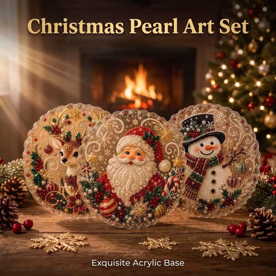 1pc New Christmas 5D Diamond Painting Frame Pendant Christmas Atmosphere Decoration --With Pendant--Multiple Styles To Choose From - Multicolor - View 1