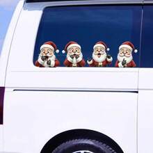 1pc Cute Santa Claus Car Sticker, Removable Vinyl Self-Adhesive Rear Window Decal, Easy To Apply & Car Glass Decoration & Halloween Christmas Sticker & Perfect Gift & Funny Christmas Car Sticker, Holiday Car Decor, Holiday Vehicle Sticker, Seasonal Window Art, High Quality Sticker, Durable Vinyl Material, Holiday Car Decor, Holiday Shopper, Christmas Decorator - Random - View 4