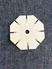 天然圓形編織托盤，便攜式手工珠寶編織板，DIY繩編手鍊製作工具，適合初學者 - 多色 - 查看 14