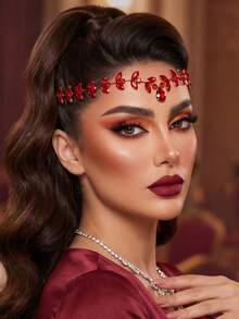 1pc Fashion Rhinestone Headband Exquisite Ladies Daily Hair Accessories Suitable For Wedding Bridal Prom Party - Multicolor - View 8