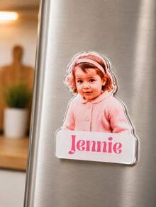 1/2/3pcs Customized Photo Acrylic Fridge Magnets, Personalized Photo Fridge Magnets, Photo Magnets, Cute Fridge Magnets, Strong Fridge Magnets, Fun Fridge Magnets, Anniversary Gift, Home Decor, Holiday Gift, Anniversary Gift - Multicolor - View 6