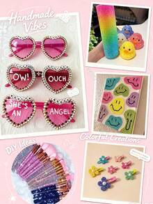 Multi-Color 3mm Resin Rhinestone Set With Precision Tweezers And Craft Glue, Fashion Decoration Suitable For DIY Clothing Accessories, Cups, Fabric Decor - Sets - View 5