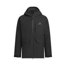 Adidas Men's Sports Down Jacket Hooded Coat 2 Pieces Set With Detachable Down Jacket Inner Liner JY4215 - Black - View 2