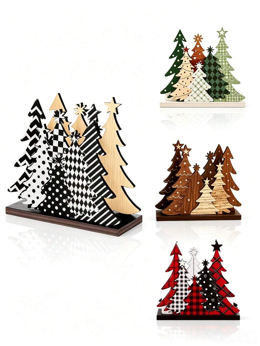 Christmas Tree Napkin Holder, Wooden Cute Christmas Style Cocktail Napkin Box, Farmhouse Modern Style Wooden Napkin Storage Box, Suitable For Office, Hotel, Restaurant, Home, Bathroom, Kitchen, Dining Table Decor