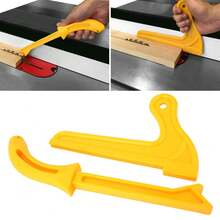 UNISURE 2pcs Anti-Slip Durable Engineering Plastic Metal Woodworking Push Stick Tool Set (Includes Push Stick Guard Plate + Auxiliary Push Rod), Minimalist Orange Anti-Slip Handle With Guard Plate Detail, Push Stick Auxiliary Sawing And Planing Tool, Suitable For Woodworking DIY And Father's Day Gift - Woodworking Push Handle 2-pack - View 2
