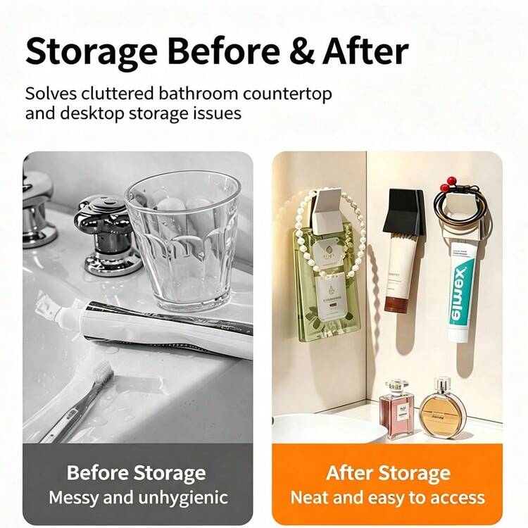 6/3pcs Hanger Hooks, Dishwashing Glove Hooks, Lightweight Rubber Glove Storage Rack, Suitable For Kitchen And Laundry Room, Multi-Functional Glove Storage Rack With Clips, Can Hang Rags And Accessories, Bathroom Countertop And Dorm Room Glove Hanger - Multicolor - View 4