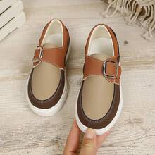 Thick Sole Slip-On Casual Loafers - Mocha Brown - View 2