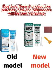 Lem Perbaikan Ubin Jue-Fish, Cocok Untuk Memperbaiki Retak Dan Lubang Pada Bak Mandi, Marmer, Furnitur, Ubin Lantai, Toilet, Dll., Kering Sempurna Hanya Dalam 8 Jam (Dikirim Secara Acak Model Baru Dan Lama) - A - View 3