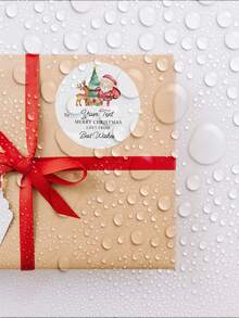 1/30/90/160pcs Customizable Round Christmas Stickers, PVC Waterproof & Oil-Proof Stickers, Multiple Sizes Perfect For Christmas Gift Decoration, Christmas Home Decor, Tabletop Display, Invitations, Envelopes, Great For Boyfriend, Girlfriend, Colleagues, Friends, Family, Suitable For Christmas, Party, Banquet, Daily Use - Multicolor 2 - View 4