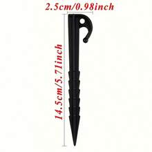 Garden Outdoor Camping Plastic Ground Stakes With Hook Serrated Anti-Slip Tent Canopy Picnic Mat Wind-Proof Fixing Accessories - A - View 4