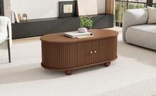 With Storage Coffee Table Brown Made Of Wood For Living Room And Lounge - 核桃 - 查看 6
