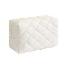 New Girl's Floral Quilted Makeup Bag, Portable Travel Skincare Toiletry Bag, Minimalist Large Capacity Soft Storage Bag - Storage Bag - View 8