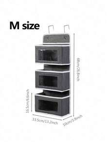 1pc Multi-Functional Hanging Storage Bag, 1/3/5 Layers Hanging Storage Bag With Transparent Window, Suitable For Wardrobe, Dorm, Bathroom, Kitchen Space-Saving Storage Box, Suitable For Back To School Season - Multicolor - View 16