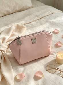 Givenchy Parfums Nude Pink Cosmetic Pouch Portable Travel Makeup Storage Bag With 4G Logo - Pink - View 6
