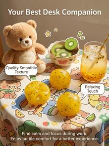 1 Peça Brinquedo Squishy de Maracujá, Bola de Estresse Moldável Sem Rebote, Bola de Estresse com Textura de Slushy Moldável, Perfeito para Feriados, Presentes de Aniversário, Halloween, Ação de Graças, Natal, Dia do Trabalho, Volta às Aulas, Presentes de Festa Squishy, Squish Crocante, Squish de Manteiga Crocante, Apertar, Bola de Slushy. Brinquedo de Estresse Squishy, Squish de Bolinho, Brinquedos para Mulheres, Suprimentos Escolares, Btsarmy, Decoração de Halloween - Multicolorido - Visão 8