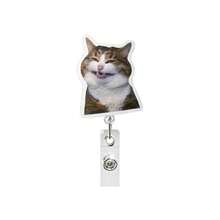 1pc Funny Cat Acrylic Retractable Badge Reel, Medical Badge Holder, ID Card Holder, Gift For Cat Lovers - Multi-color a - View 16