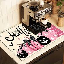 1pc Halloween Pumpkin Pattern, 2D Printed Flat Stove Mat, Rubber Non-Slip Heat-Resistant Stove Cover Pad, Suitable For Induction Cooktop, Glass Stove, Multi-Function Scratch-Resistant Mat, Best Choice For Oven, Washing Machine, Dryer, Kitchen Decor - Multicolor - View 3
