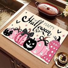 1pc Halloween Pumpkin Pattern, 2D Printed Flat Stove Mat, Rubber Non-Slip Heat-Resistant Stove Cover Pad, Suitable For Induction Cooktop, Glass Stove, Multi-Function Scratch-Resistant Mat, Best Choice For Oven, Washing Machine, Dryer, Kitchen Decor - Multicolor - View 7